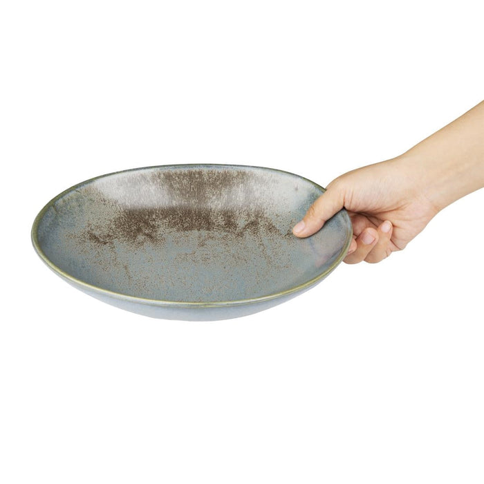 Olympia Ember Blue Triangle Bowls 245mm (4 Pack) Olympia