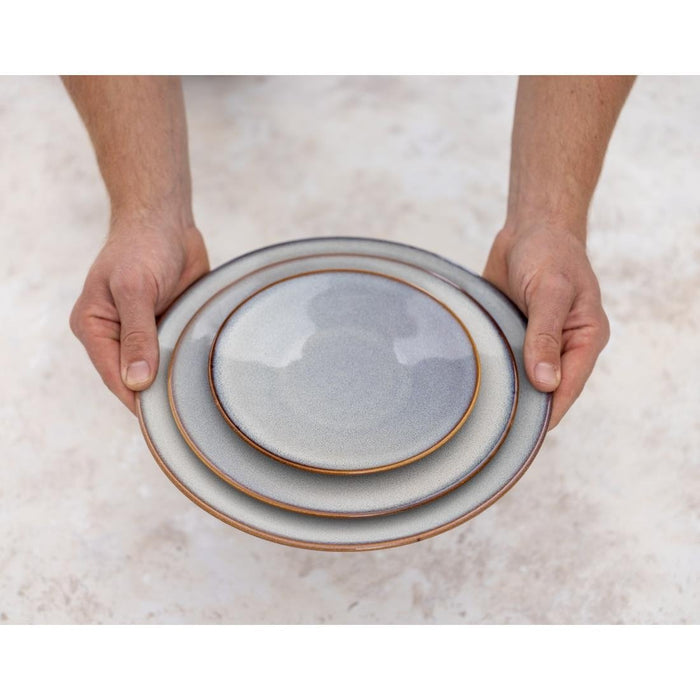 Olympia Drift Grey Plain Coupe Plates 180mm (6 Pack) Olympia