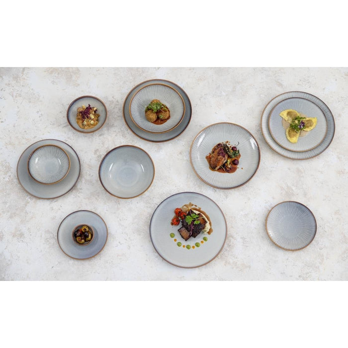 Olympia Drift Grey Plain Coupe Bowls 205mm (4 Pack) Olympia
