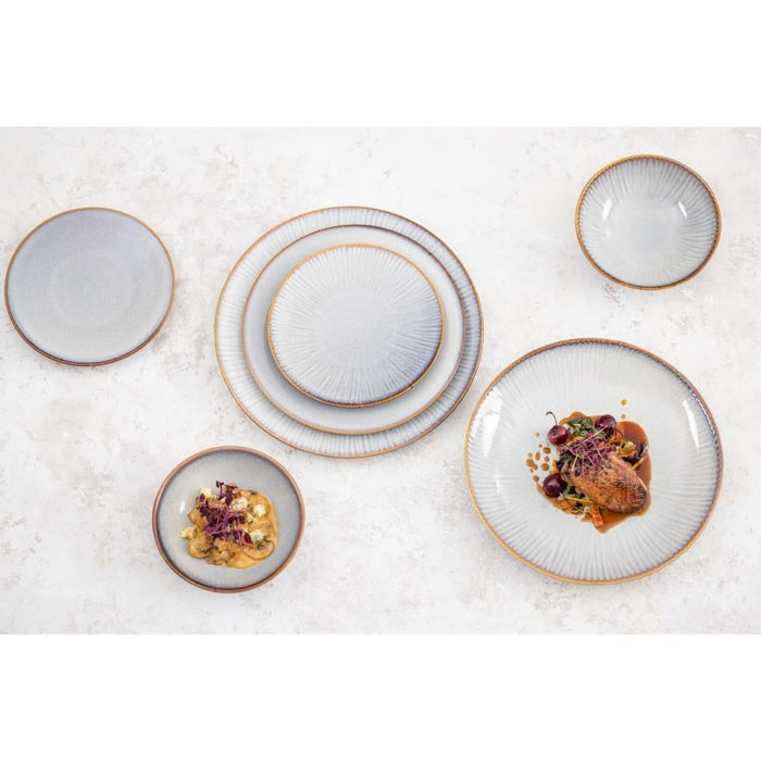 Olympia Drift Grey Plain Coupe Plates 180mm (6 Pack) Olympia
