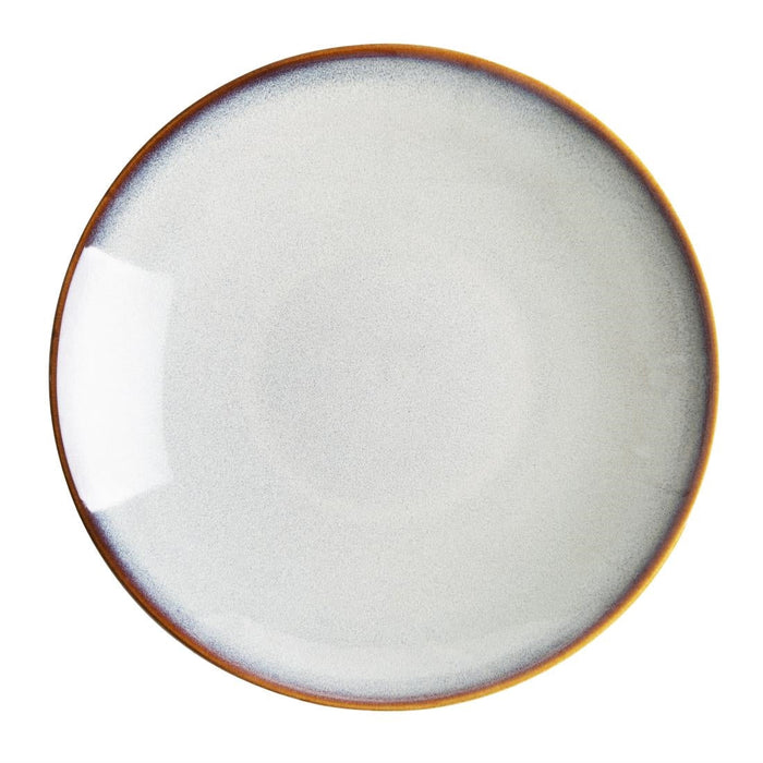 Olympia Drift Grey Plain Coupe Low Bowls 260mm (4 Pack) Olympia