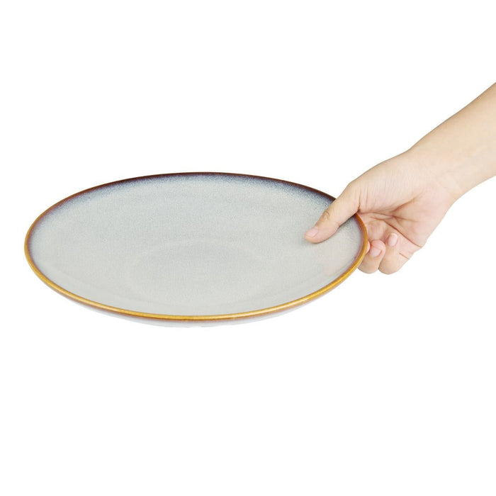 Olympia Drift Grey Plain Coupe Low Bowls 260mm (4 Pack) Olympia