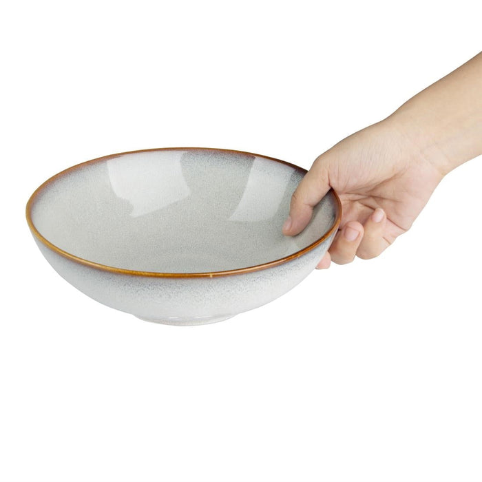 Olympia Drift Grey Plain Coupe Bowls 205mm (4 Pack) Olympia