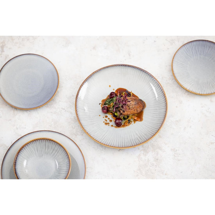 Olympia Drift Grey Plain Coupe Plates 180mm (6 Pack) Olympia