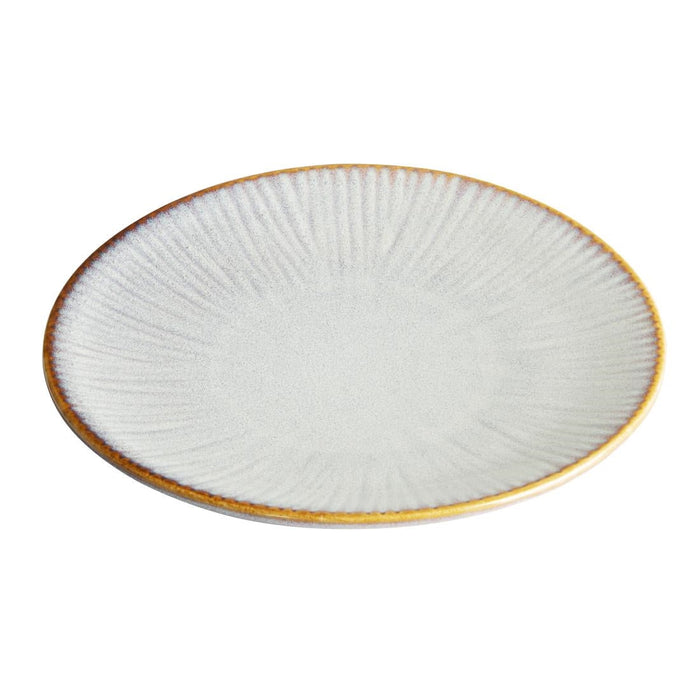 Olympia Drift Grey Embossed Coupe Plates 180mm (6 Pack) Olympia