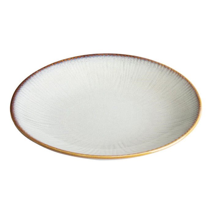 Olympia Drift Grey Embossed Coupe Low Bowls 260mm (4 Pack) Olympia