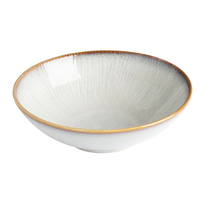 Olympia Drift Grey Embossed Coupe Bowls 205mm (4 Pack) Olympia
