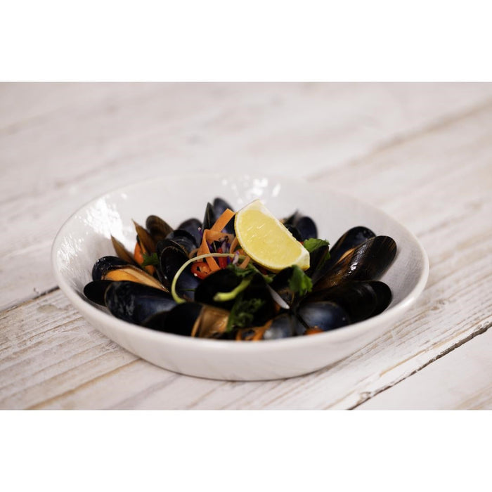 Olympia Denim White Coupe Bowls 220mm (6 Pack) Olympia