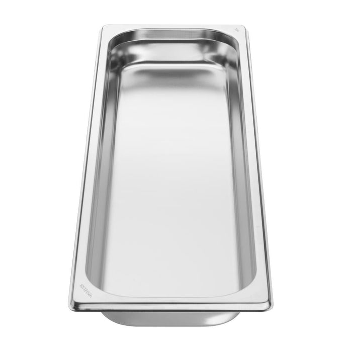 Vogue Stainless Steel Gastronorm 2/4 Tray 40mm Vogue
