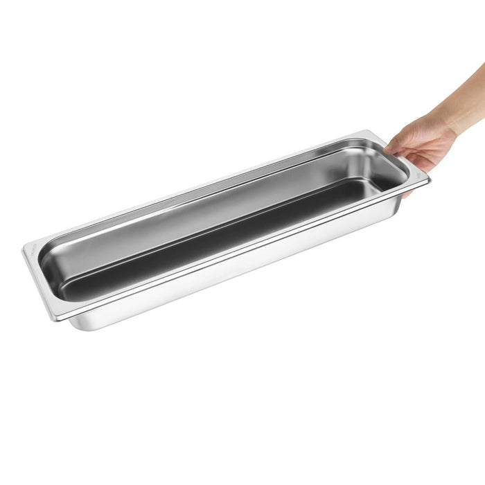 Vogue Stainless Steel Gastronorm 2/4 Tray 65mm Vogue