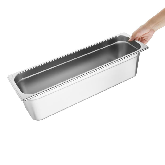 Vogue Stainless Steel Gastronorm 2/4 Tray 150mm Vogue