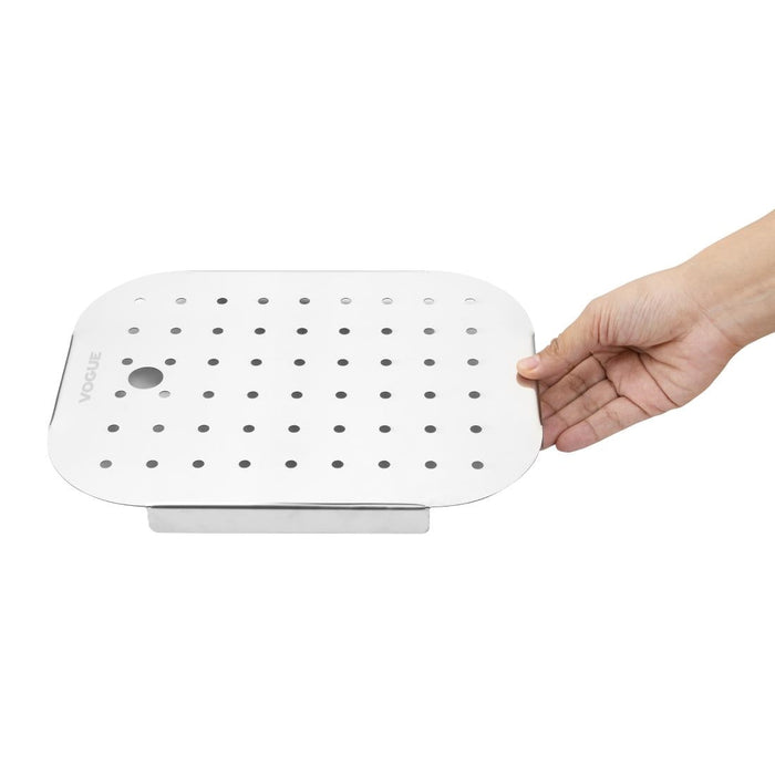 Vogue Stainless Steel GN Drainer Tray for GN 1/2 Vogue