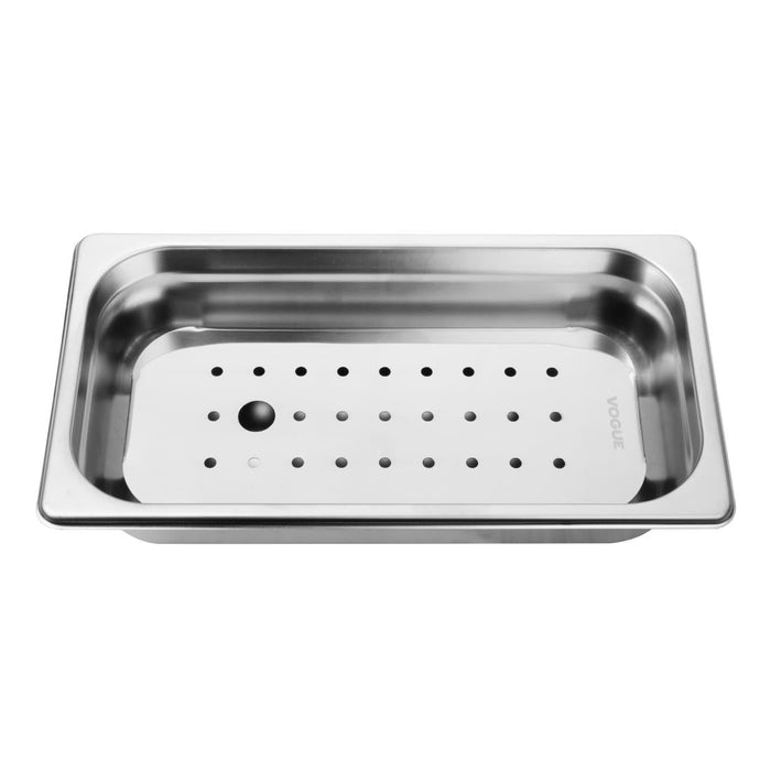Vogue Stainless Steel GN Drainer Tray for GN 1/3 Vogue