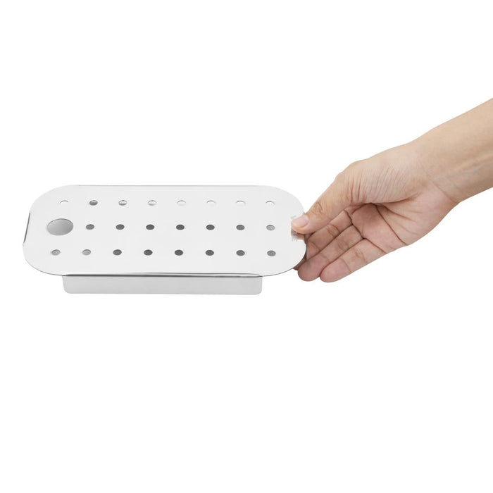 Vogue Stainless Steel GN Drainer Tray for GN 1/4 Vogue