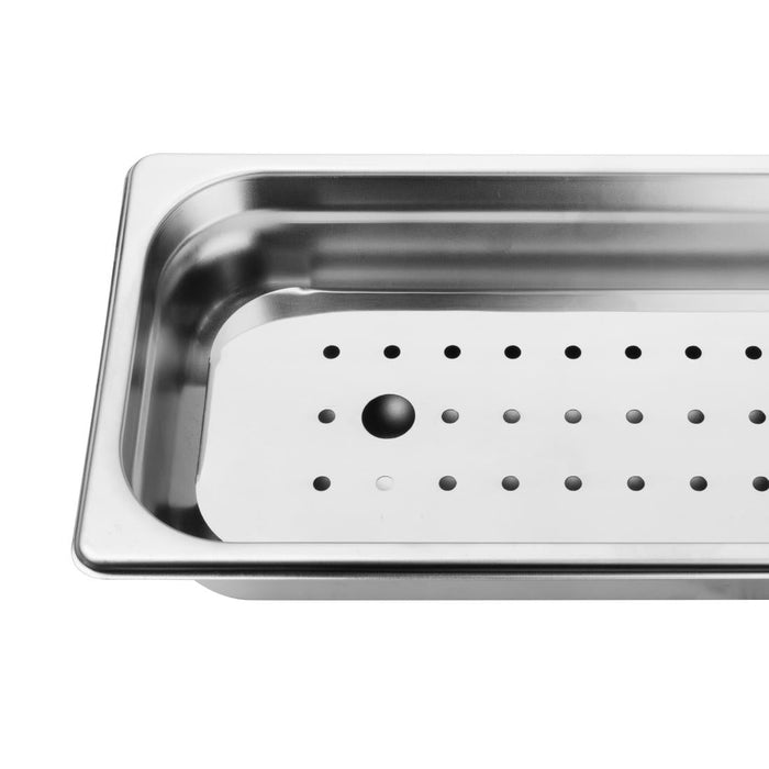 Vogue Stainless Steel GN Drainer Tray for GN 1/4 Vogue