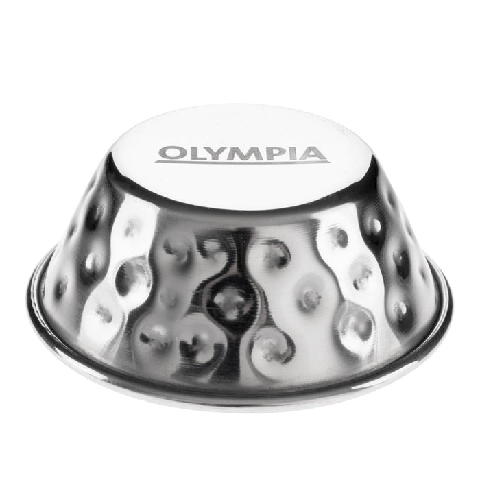 Olympia Hammered Stainless Steel Sauce Cups 45ml (12 Pack) Olympia