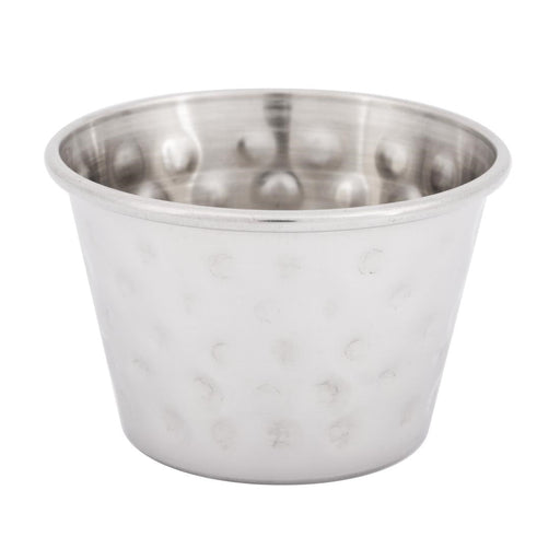 Olympia Hammered Stainless Steel Sauce Cups 70ml (12 Pack) Olympia
