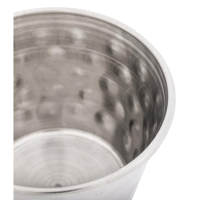 Olympia Hammered Stainless Steel Sauce Cups 70ml (12 Pack) Olympia