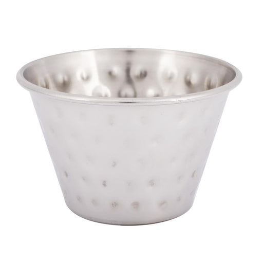 Olympia Hammered Stainless Steel Sauce Cups 115ml (12 Pack) Olympia