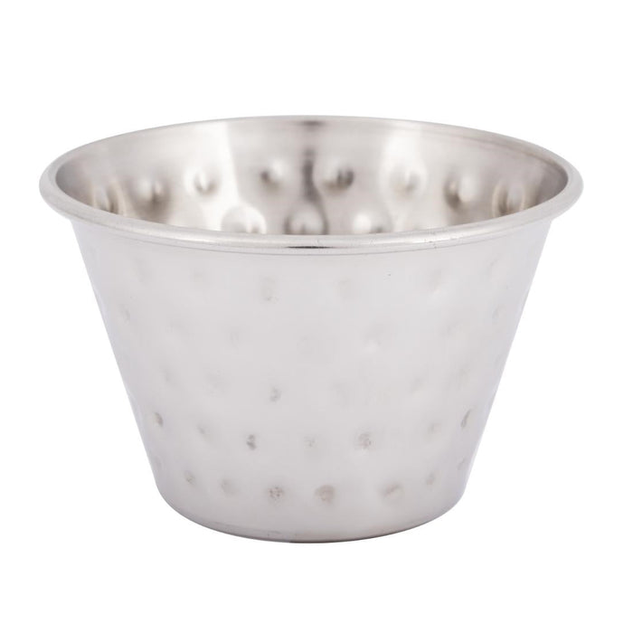 Olympia Hammered Stainless Steel Sauce Cups 115ml (12 Pack) Olympia