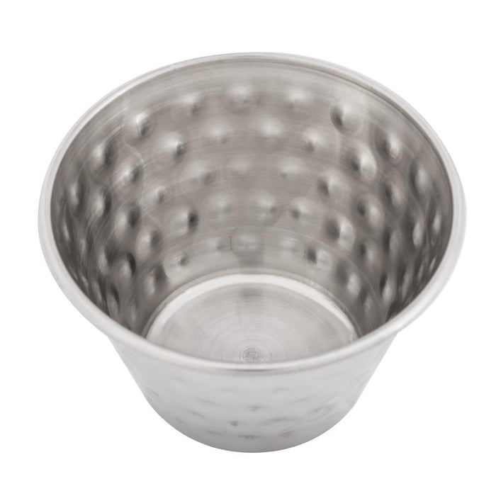 Olympia Hammered Stainless Steel Sauce Cups 115ml (12 Pack) Olympia