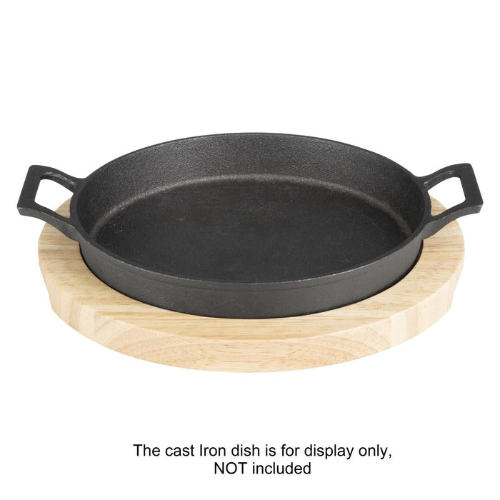 Olympia Hevea Board for Cast Iron Round Eared Dish 235mm for FW816 Olympia