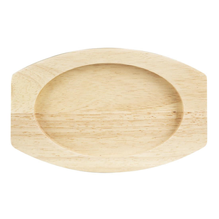 Olympia Hevea Board for Cast Iron Oval Eared Dish 210x120mm for FW819 Olympia