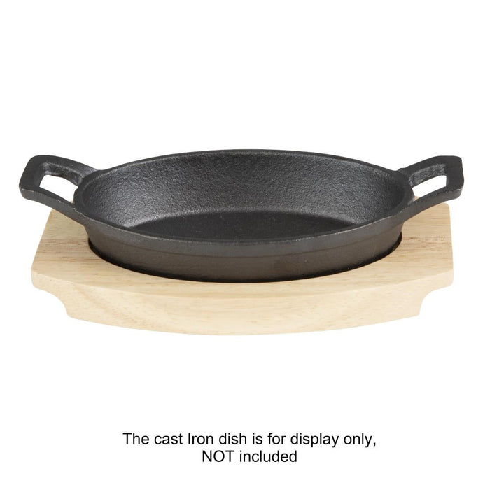 Olympia Hevea Board for Cast Iron Oval Eared Dish 210x120mm for FW819 Olympia