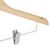 Bolero Wooden Hanger with Anti-Slip Clips (10 Pack) Bolero