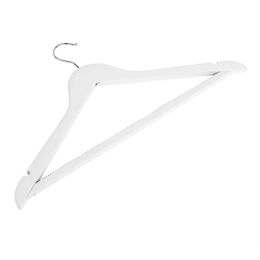 Bolero White Wooden Hangers (10 Pack) Bolero
