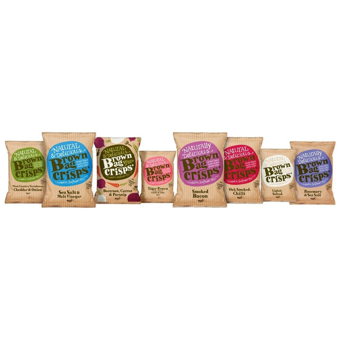 Brown Bag Crisps Oak Smoked Chilli 40g (20 Pack) Brown Bag Crisps