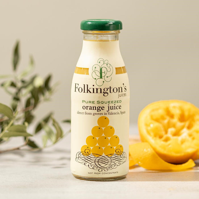 Folkington's Juices Orange Glass Bottle 250ml (12 Pack) Folkington's Juices