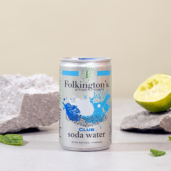 Folkington's Club Soda Can 150ml (24 Pack) Folkington's Mixers