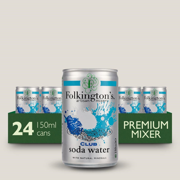 Folkington's Club Soda Can 150ml (24 Pack) Folkington's Mixers