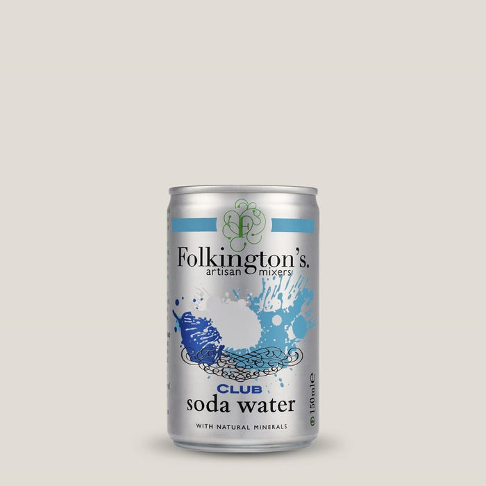 Folkington's Club Soda Can 150ml (24 Pack) Folkington's Mixers