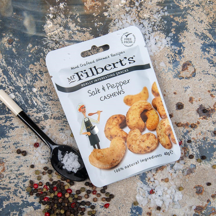 Mr Filbert's Salt & Pepper Cashews 40g (20 Pack) Mr Filbert's