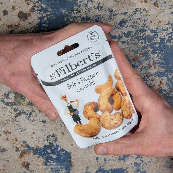 Mr Filbert's Salt & Pepper Cashews 40g (20 Pack) Mr Filbert's