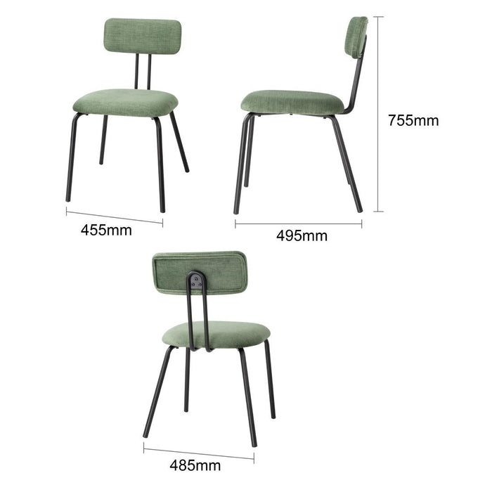 Bolero Fairfield Chairs Black and Green Mix (2 Pack) Bolero