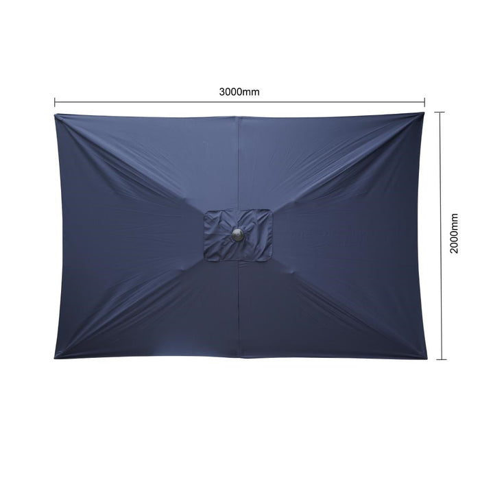 Bolero Seville Rectangular Parasol 2x3m Navy Blue Bolero