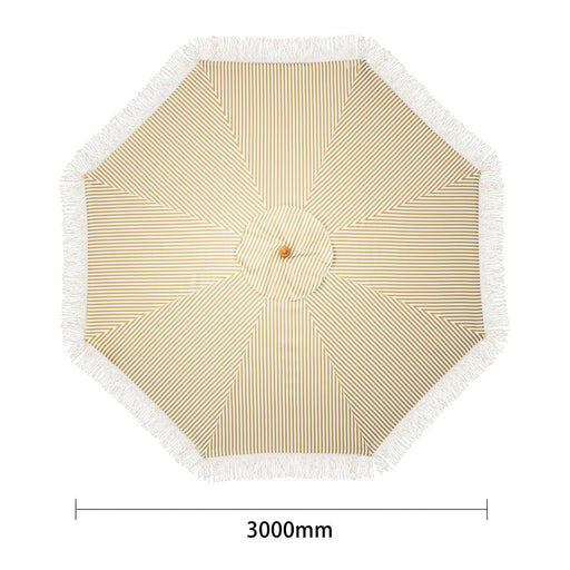 Bolero Sicily Round Striped Parasol 2.5m Diameter Bolero
