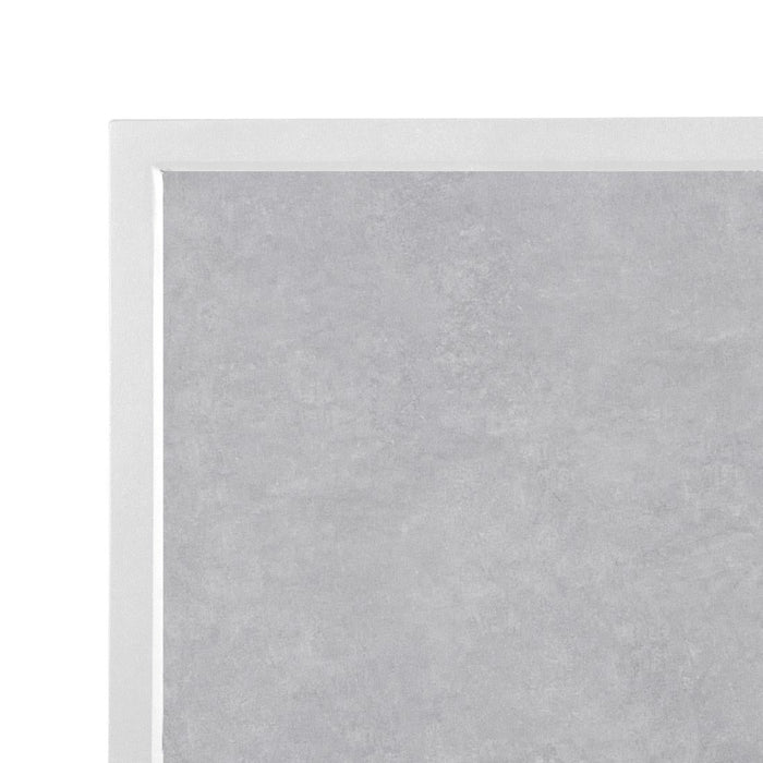 Bolero Light Grey Stone Effect Outdoor Tempered Glass Table Top White Trim 700mm Bolero