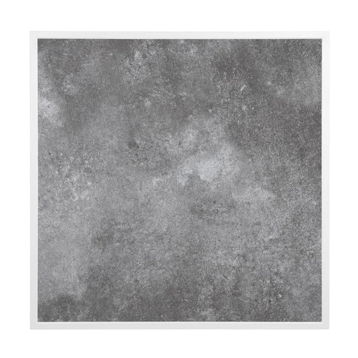 Bolero Dark Stone Effect Outdoor Tempered Glass Table Top White Trim - 700mm Bolero