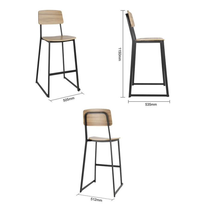 Bolero Beaufort Wooden Interior High Stools (2 Pack) Bolero