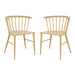 Bolero Harrowdene Metal Side Chairs Wood Effect (2 Pack) Bolero