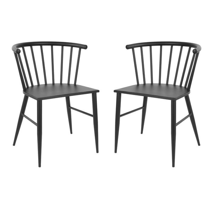 Bolero Harrowdene Black Spindle Chairs (2 Pack) Bolero