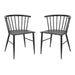 Bolero Harrowdene Black Spindle Chairs (2 Pack) Bolero