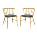 Bolero Harrowdene Padded Metal Side Chairs Wood Effect (2 Pack) Bolero