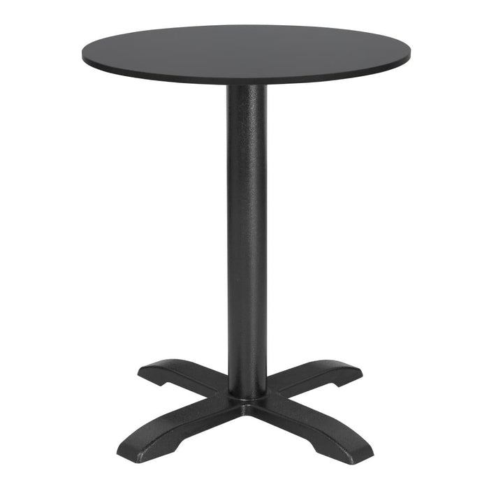 Bolero Matte Black Round Outdoor Table Top 600mm Bolero