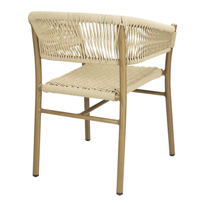 Bolero Florence Natural Rope Twist Wicker Chairs (2 Pack) Bolero