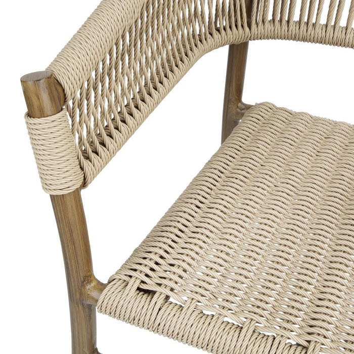 Bolero Florence Natural Rope Twist Wicker Chairs (2 Pack) Bolero